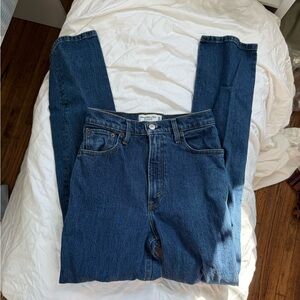 Abercrombie & Fitch Straight Leg Dark Blue Jeans